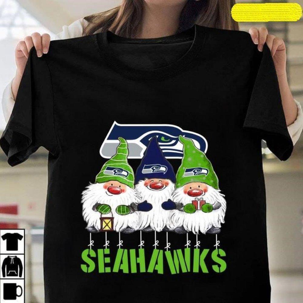 Gnomies Seattle Seahawks Christmas Unisex Tshirt